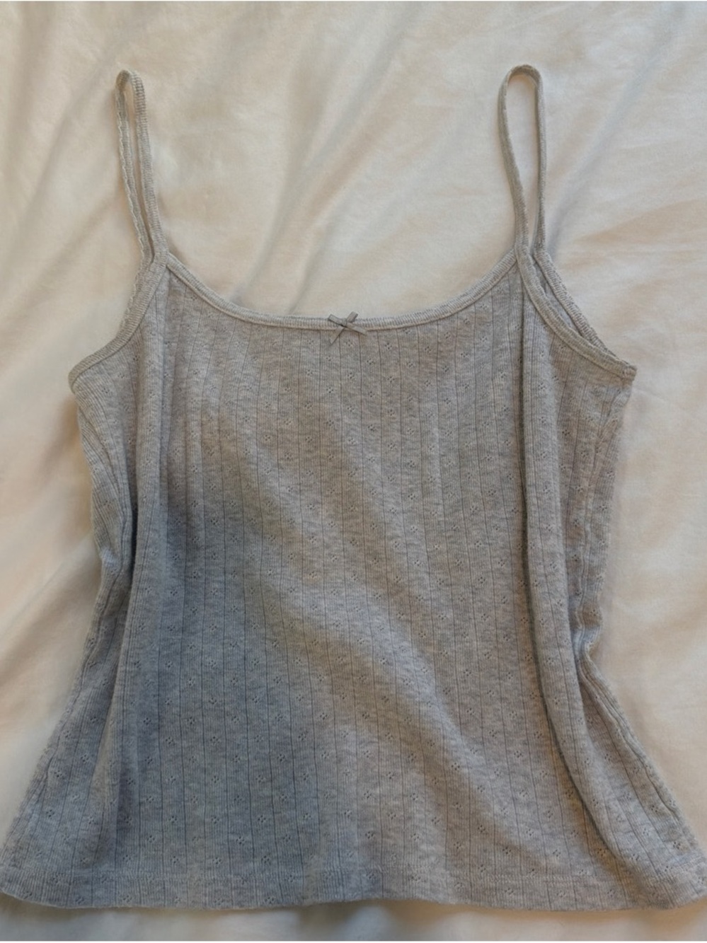 grey brandy melville ribbed tank top